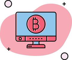 bitcoin escorregou ícone vetor