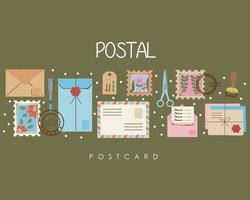 pôster do serviço postal vetor