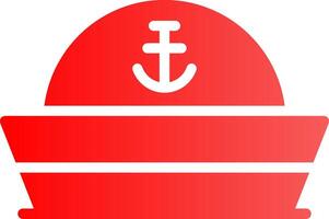 design de ícone criativo de chapéu de marinheiro vetor