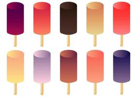 coleção de sorvete de pirulito colorido com gradação de cores vetor