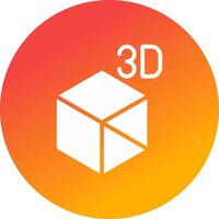 3d objeto criativo ícone Projeto vetor