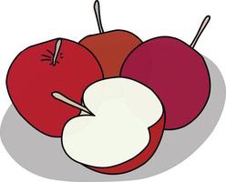 vetor de ilustração maçã vermelha