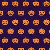 padrão de fundo para a temporada de halloween. fundo roxo e abóbora de cor laranja brilhante no padrão de tijolo de linha horizontal. vetor