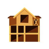 modelo de casa de madeira vetor
