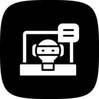 design de ícone criativo de chatbot vetor