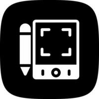 design de ícone criativo de tablet de caneta vetor