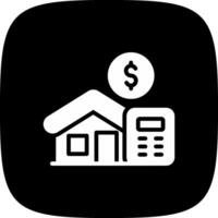 casa empréstimo calculadora criativo ícone Projeto vetor