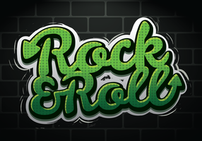 Projeto De Graffiti Do Rock And Roll vetor