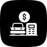 carro empréstimo calculadora criativo ícone Projeto vetor