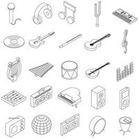 conjunto de ícones de música vetor