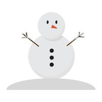 vetor de ícone de boneco de neve para web, apresentação, logotipo, ícone, etc.