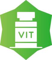 design de ícone criativo de vitamina vetor