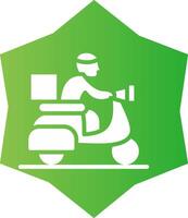 design de ícone criativo de bicicleta de entrega vetor