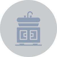 design de ícone criativo de lavatório vetor