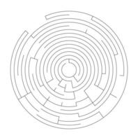 modelo de labirinto de vetor. labirinto preto e branco em branco isolado no fundo branco. atividade educacional pré-escolar para impressão ou amostra de jogo. vetor
