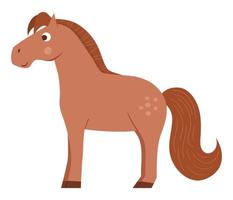 ícone de cavalo de vetor isolado no fundo branco. ilustração de animais dos desenhos animados.