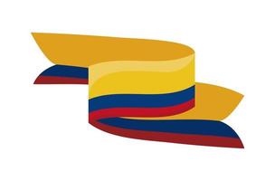 colômbia resiste bandeira de fita vetor