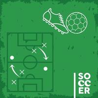 pôster de futebol com quadra vetor