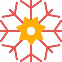 design de ícone criativo de floco de neve vetor