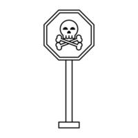 ícone de sinal de perigo vetor