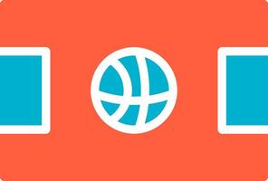 design de ícone criativo de quadra de basquete vetor