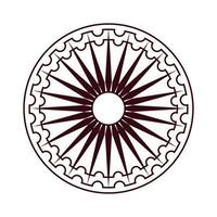 símbolo ashoka chakra vetor
