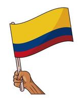 bandeira colombia acenando vetor