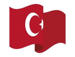 bandeira turquia acenando vetor