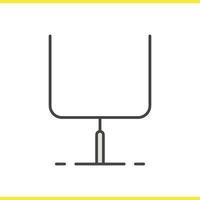 ícone linear de portões de futebol americano. ilustração de linha fina. símbolo de contorno de portões de rugby. desenho de contorno isolado de vetor