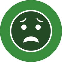 Ícone de vetor emoji com medo