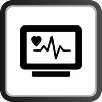 design de ícone criativo de monitor de ecg vetor