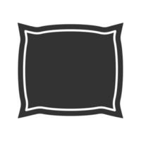 ícone de glifo de travesseiro. símbolo da silhueta. espaço negativo. ilustração isolada do vetor