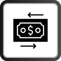 design de ícone criativo de transferência de dinheiro vetor