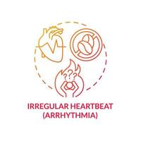 ícone do conceito de batimento cardíaco irregular vetor