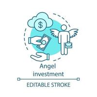 ícone do conceito de investimento anjo vetor