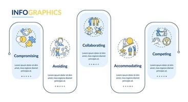 modelo de infográfico de vetor de resolução de problemas de relação