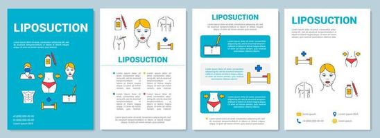 layout de modelo de folheto de lipoaspiração vetor