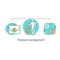 ícone do conceito de gestão financeira vetor