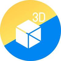 3d objeto criativo ícone Projeto vetor