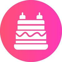 design de ícone criativo de bolo de aniversário vetor