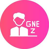 gen z masculino criativo ícone Projeto vetor