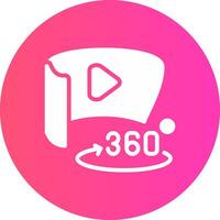 360 grau vídeo criativo ícone Projeto vetor