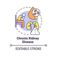 ícone do conceito de doença renal crônica vetor