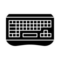 ícone de glifo do teclado de jogos vetor