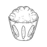 sobremesa de muffin assado vetor