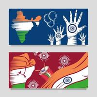 bandeira da independência da índia vetor
