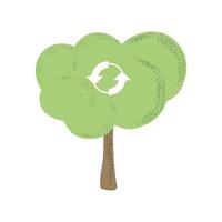 reciclar e árvore ecológica vetor