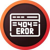 design de ícone criativo de erro 404 vetor