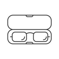 ícone de caixa de óculos linear vetor
