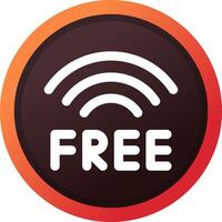 design de ícone criativo wi-fi gratuito vetor